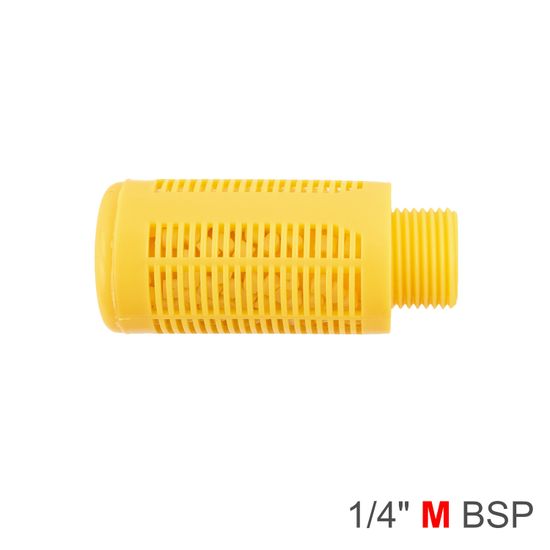 AIRCRAFT Plastic Breather Silencer 1/4' M Orange